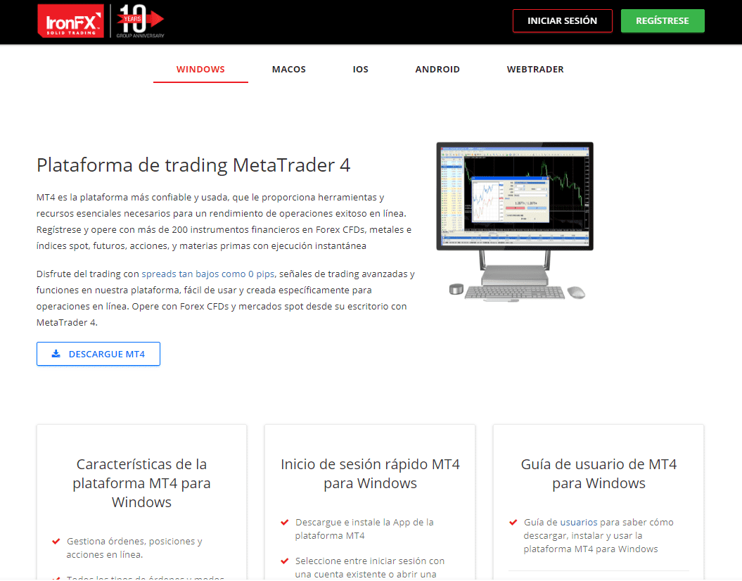 Plataforma MT4 -IronFX Plataforma MT4 -IronFX
